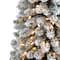 5ft. Pre-Lit Flocked Pencil Artificial Christmas Tree with Clear LED Lights